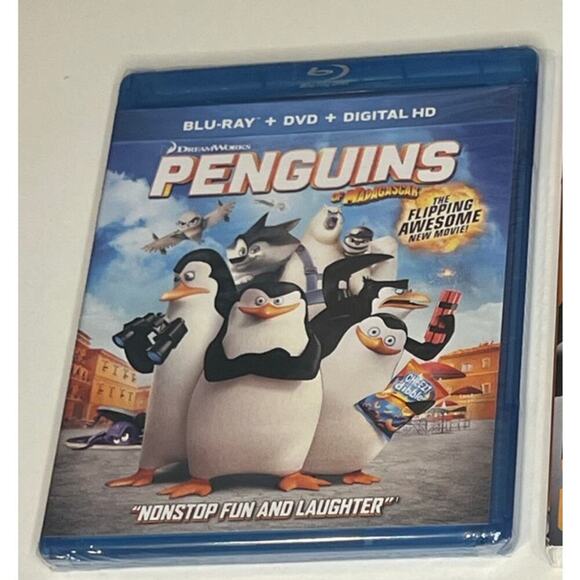 BRAND NEW Penguins of Madagascar Blu Ray and DVD - Picture 1 of 2